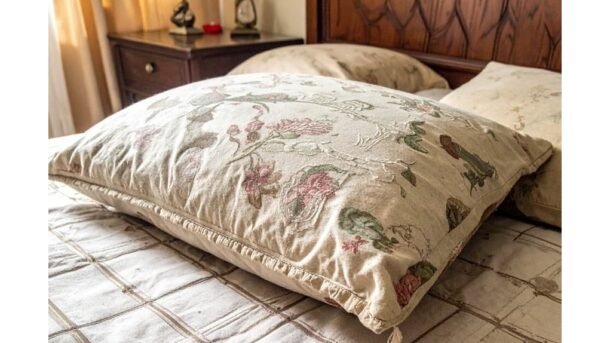 neišmeskite senų pagalvių užvalkalų