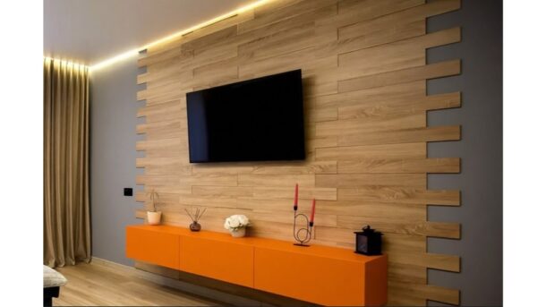 Laminuotos plokštės puošia sienas