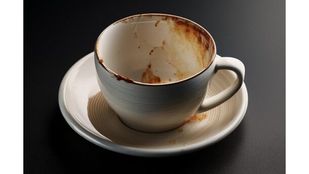 jokių kavos puodelio dėmių